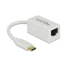 Delock Netzwerk-Adapter USB-C - RJ45 1Gbps, Weiss