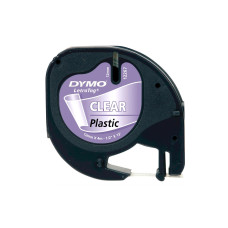DYMO Beschriftungsband LetraTag Schwarz auf Transparent