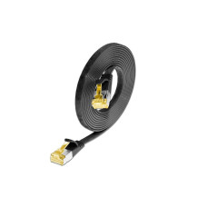 SLIM Slimpatchkabel  Cat 6A, U/FTP, 0.1 m, Schwarz