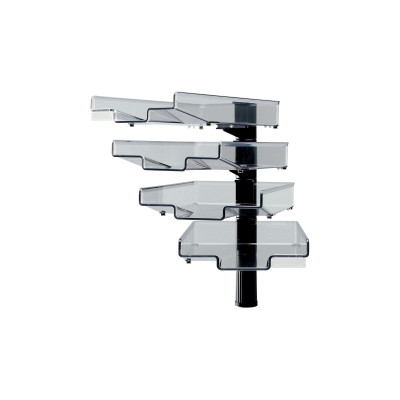 Hansa Postkorb Schwenkflügler mit 4 Schalen, Schwarz