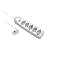 Schönenberger Steckdosenleiste 5x T13 Weiss / Grau Schönenberger Steckdosenleiste 5x T13 Weiss / Grau