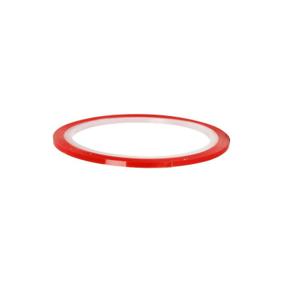 Creativ Company Doppelseitiges Klebeband 3 mm 10 m, Transparent; Rot