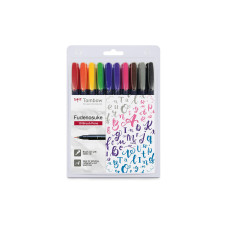 Tombow Kalligraphie Fudenosuke WS-BS farbig, 10er Set