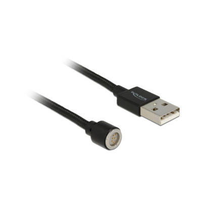 Delock USB-Kabel magnetisch , ohne Adapter, schwarz, 1.1m Delock USB-Kabel magnetisch , ohne Adapter, schwarz, 1.1m