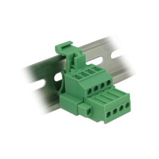 Delock Hutschiene Terminalblock 4Pin, mit Schraubverriegelung Delock Hutschiene Terminalblock 4Pin, mit Schraubverriegelung