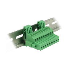 Delock Hutschiene Terminalblock 10Pin, mit Schraubverriegelung Delock Hutschiene Terminalblock 10Pin, mit Schraubverriegelung