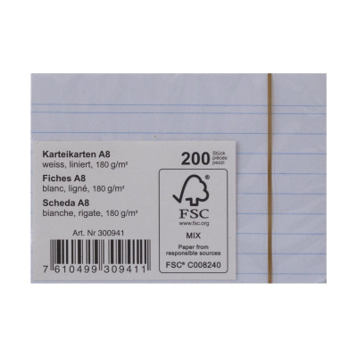 Office Karteikarten A8 Liniert