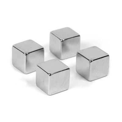 Trendform Haftmagnet CUBE Silber, 4 Stück