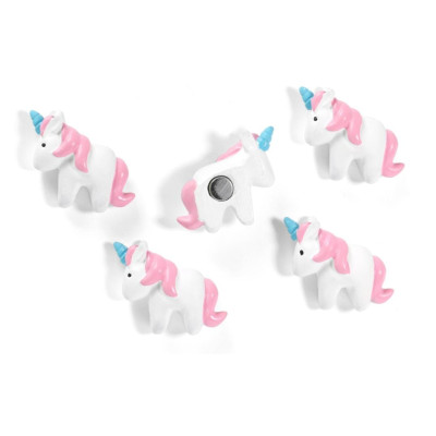 Trendform Haftmagnet UNICORN  Weiss/Pink, 5 Stück