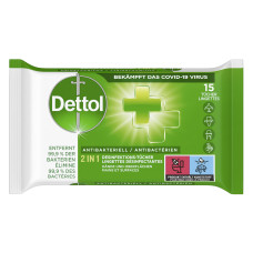 Dettol Desinfektionstücher 2 in 1 15 Stück