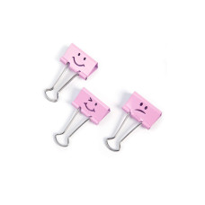 Rapesco Papierklemme Foldback Emojis 32 mm, Rosa