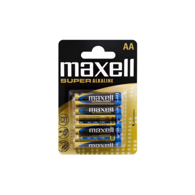 Maxell Europe LTD. Batterie AA Super Alkaline 4 Stück