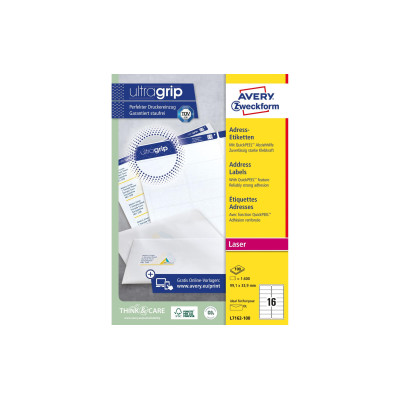 Avery Zweckform Adressetiketten L7162-100 99.1 x 33.9 mm Avery Zweckform Adressetiketten L7162-100 99.1 x 33.9 mm
