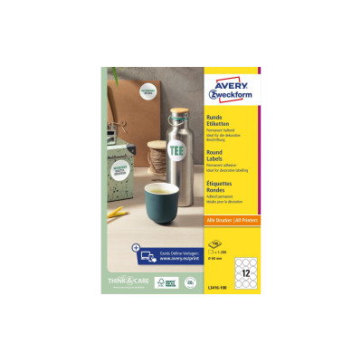 Avery Zweckform Runde Etiketten L3416-100 Ø 60 mm
