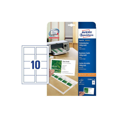 Avery Zweckform Visitenkarten-Etiketten 85 x 54 mm, 200 g/m² 100 Stück