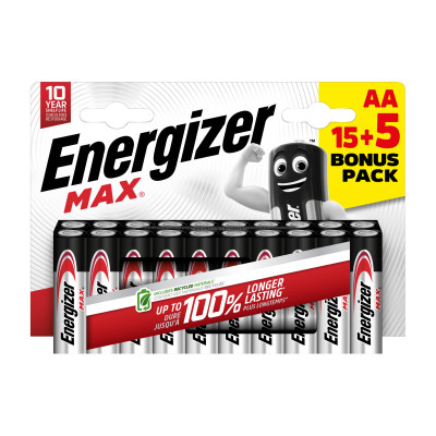 Energizer Batterie Max AA 15+5 Stück
