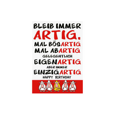 ABC Geburtstagskarte Humor, Maxi