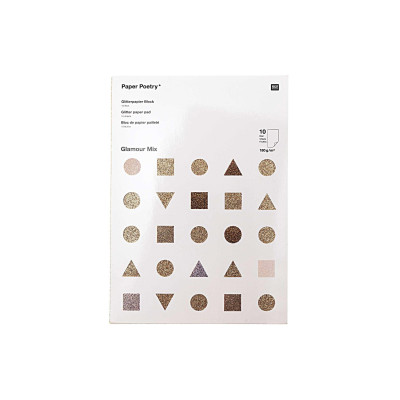 Rico Design Glitzerpapier Paper Poetry Glamour Mix 10 Blatt