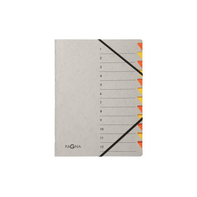 Pagna Ordnungsmappe A4 Easy Grey Grau; Orange, 12 Fächer