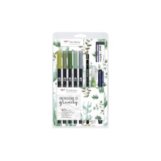Tombow Brushpen Watercolor Set Greenery Grün