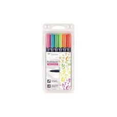 Tombow Kalligraphie Fudenosuke NEON 6er Set