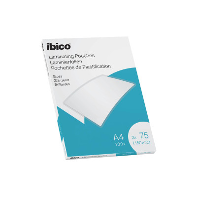 Ibico Laminierfolie A4, 75 µm, 100 Stück, Glänzend