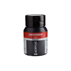 Amsterdam Acrylfarbe Standard Series Lampenschwarz deckend, 500 ml